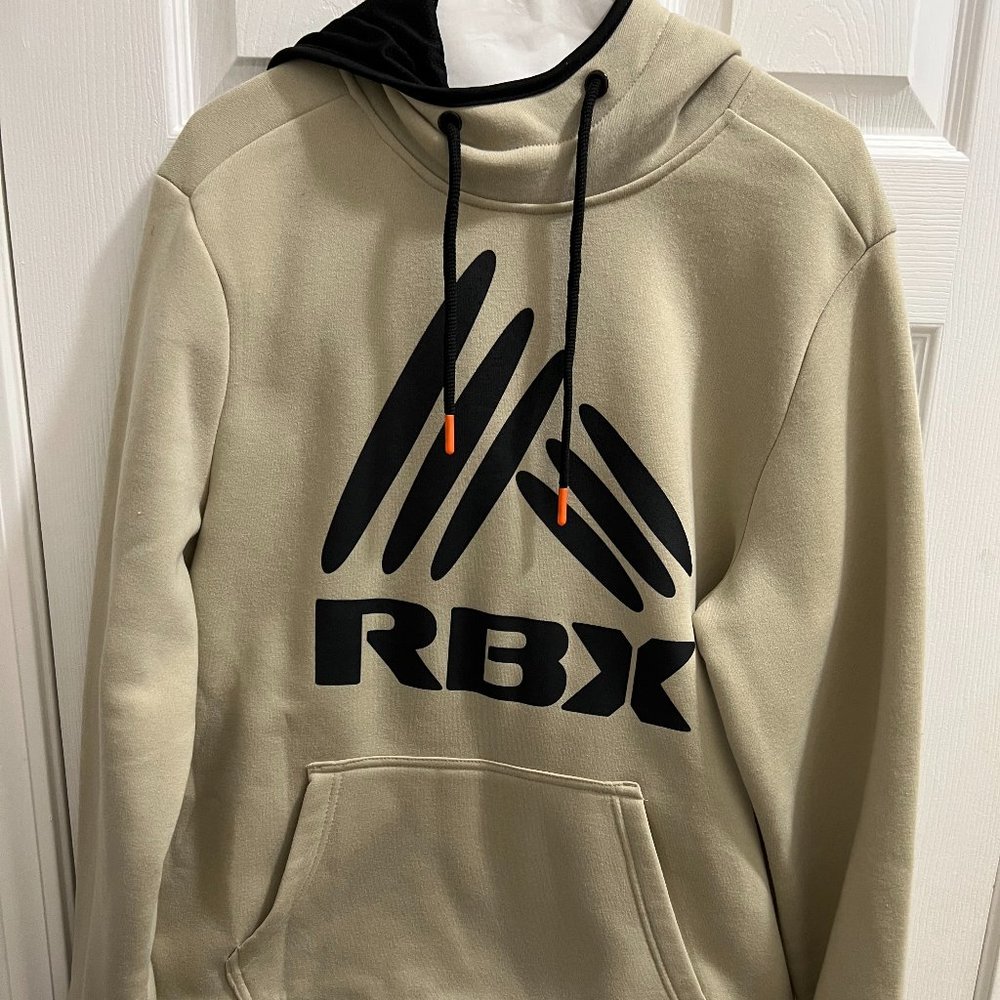 RBX Live Life Active Men's Beige Pullover Hoodie.